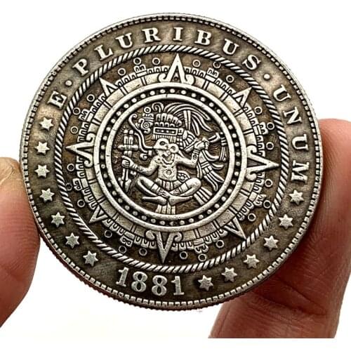 1881 Wandering Coin Maya Indian Commemorative Collectible Coin Gift Lucky Challenge Coin