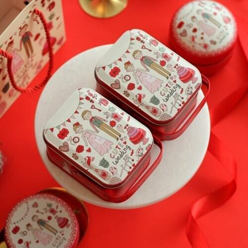 2PC Rabbit Iron Gift Boxes Bride Groom Wedding Birthday Candy Packing Box Baby Shower Party Favors Giveaway Box Cracker Case