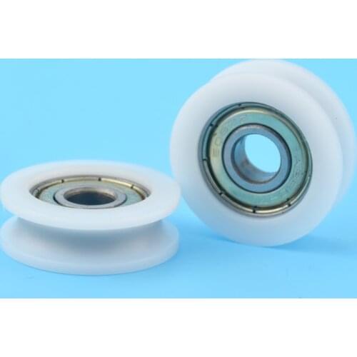 4pcs 30mm Round Groove Nylon Pulley Wheels Roller for 3mm rope w/ 625ZZ Bearing