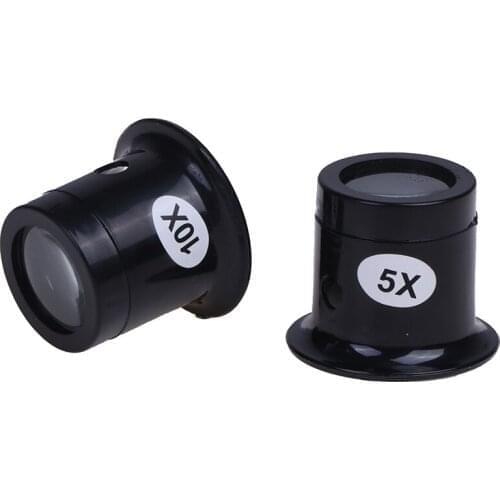 5/10X Portable Magnifier Tool Monocular Magnifying Glass Loupe Lens Eye Magnifier Jeweler Watch Lens Repair Kit Tool