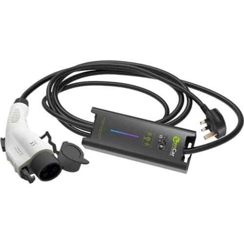 6A-8A-10A adjustable SAE J1772 Type 1 ev home charging station evse to uk plug