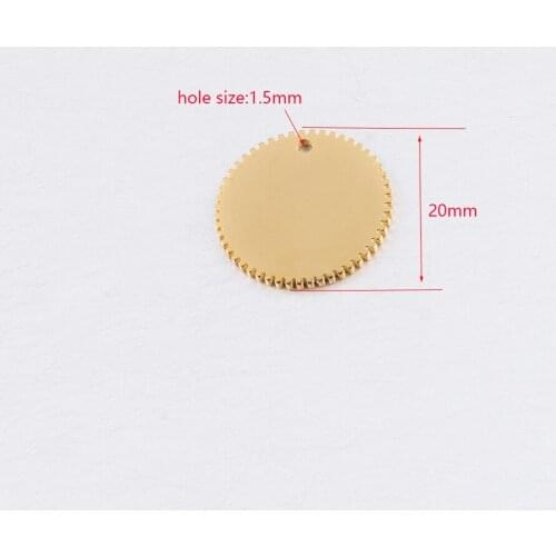 DIY accessories 10pcs 20mm Mirror polished stainless steel round gear mechanical punk gear pendant for bracelet/necklace jewelry