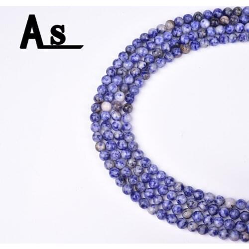 Asingeloo Blue Dumortierite Natural Stone Beads for Oorbellen Making Pendients For Women jawelry