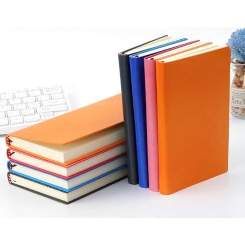 Diary Notebooks and Journals Soft Business Leather A6 A7 PU Travelers Journal Thick School Office Meeting Record Notepad