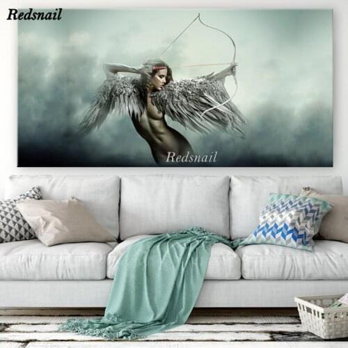 Large 5D DIY Diamond painting Full Diamond embroidery mosaic Wall Art Angel Wings Body Sensual Fantasy Wing Sexy Girl Nude EE968