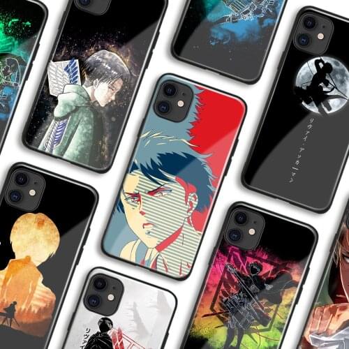 Levi Ackermann Attack on Titan Anime Phone Cases For IPhone 11 12 Mini Pro XS Max 6s X XR 6 7 8 Plus SE Soft Shell Glass Cover