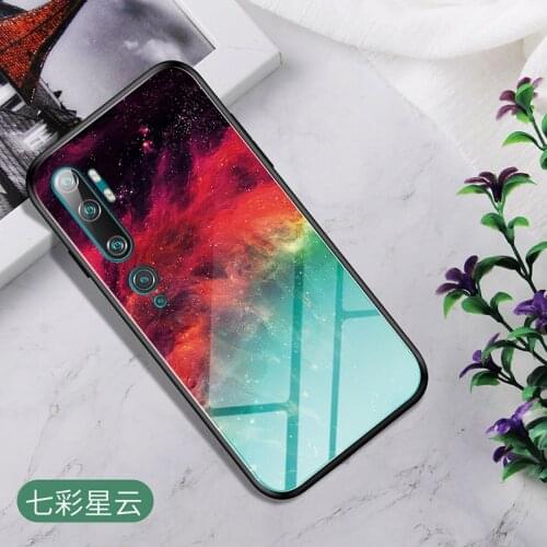 For Xiaomi Mi Note 10 Pro Case Luxury Marble Grain Gradient Hard Tempered Glass Protective Back Cover Case for xiaomi mi cc9 pro