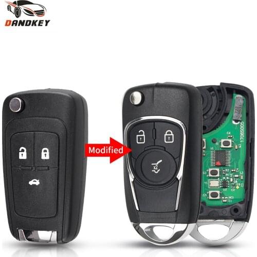Dandkey 2/3/4/5 Button Flip Remote Smart Car Key Fob 315MZz/433MHz ID46 Chip For Chevrolet Aveo Cruze Orlando Uncut HU100 Blade