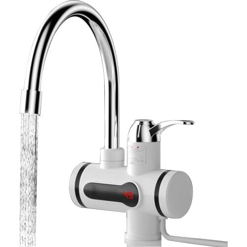 Electric Faucet Water Heater Shower Kitchen Faucet UK US AU EU Plug Digital Display Heat Up Quickly for Wash Vegetables Tap