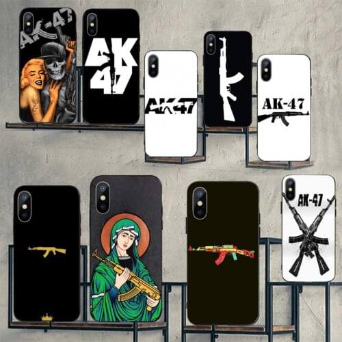 AK-47 gun Phone Case for iPhone 11 12 pro XS MAX 8 7 6 6S Plus X 5S SE 2020 mini