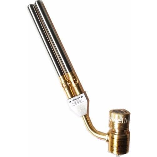 2 Pipes Gas Brazing Burner Gas Welding Torch Soldering Quenching BBQ Burner CE HVAC Hand Torch MAPP Torch