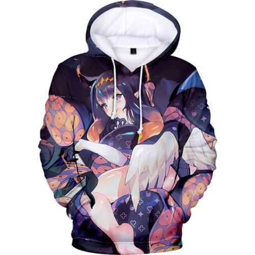 HOLOLIVE VTuber Ninomae Ina'nis 3D Print Fashion Fall Winer Suit Hoodies Sportswear Hooded Youthful Kawaii Women/Men The hooded
