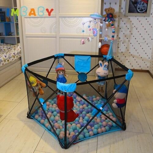 IMBABY Not Installation Baby Playpen Fence Safety Barrier For 0-6Y Kids Children Playpen Newborns Game Playpen Tent For Infants