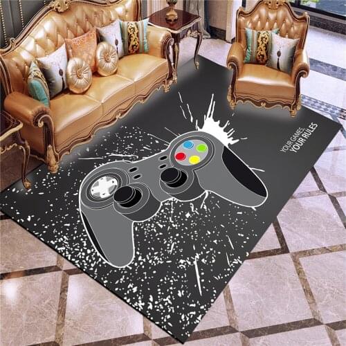 Game Controller Area Rugs Non-Slip Floor Mat Doormats Game Handles Rug Carpet for Bedroom Indoor Outdoor Kids Play Mat Throw Rug