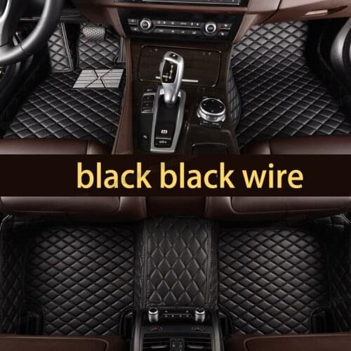 Lsrtw2017 leather car floor mats for bmw X5 X6 F15 F16 2018 2017 2016 2015 2014 2013 carpet interior styling auto accessories