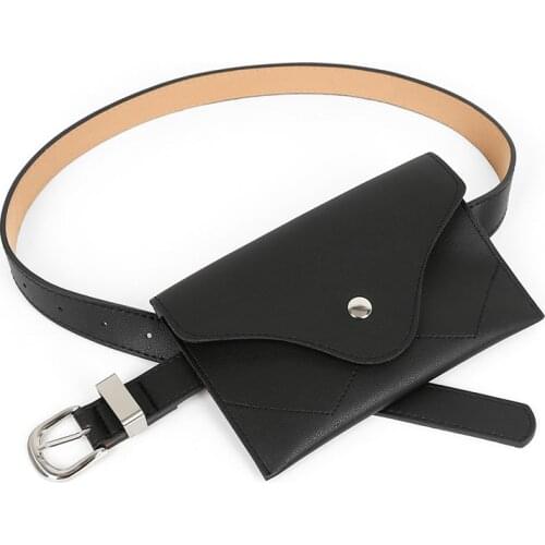 Fashion Women Belt jeans Solid Color Shoulder Waist Bags Woman PU Leather Fanny Packs Casual Purse Wallet Chest Belt phone Bag