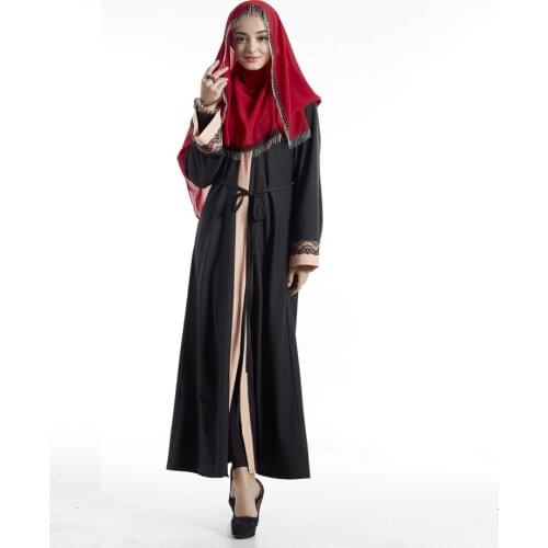 Muslim women dress robe musulmane Dubai Turkish nice lace black Ladies Clothing Women Arab Ladies Caftan Kaftan Malaysia Abayas