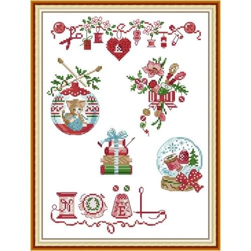 Christmas pattern Cross-stitch kits embroidery set, DIY Cross Stitch Handmade needlework suit, Counted Printed 14CT 11CT canvas