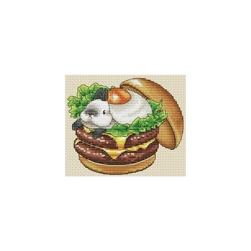 2020 new cross stitch Authentic Egyptian cotton self matching needleless printing kit Colorfully Delicious Rabbit Series