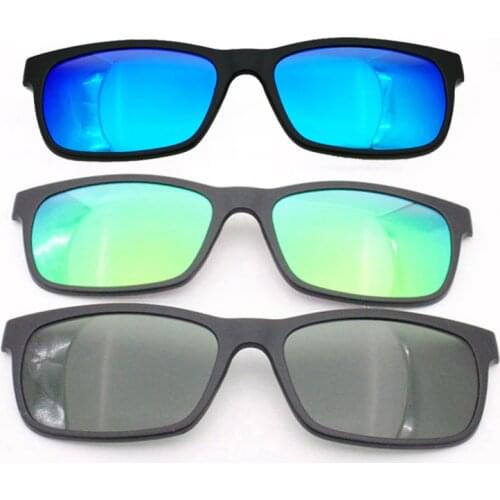 Model No 006 single clipping TAC polarized rectangle sunglasses lenses for myopia hyperopia eyeglasses extra clip on sunlens