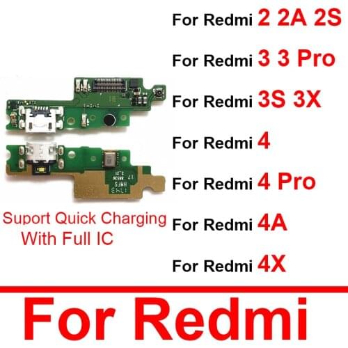 Charging USB Jack Port Board For Xiaomi Redmi 1s 2 2s 2A 3 3S 3X 4 4A 4X 5 5A 6 6A 7 7A 3G/4G Pro Plus USB Charger Flex Cable