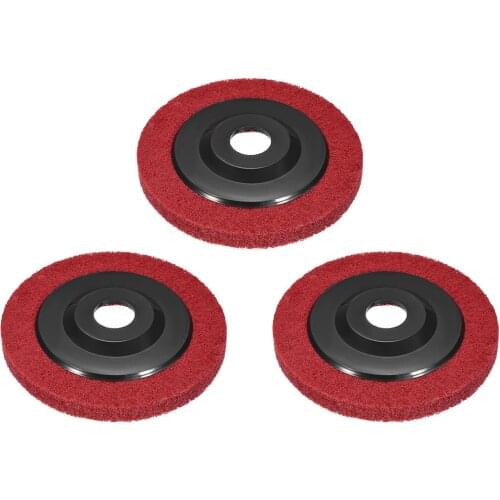 Uxcell Polishing Wheels Buffing Pad Felt Disc for 100 Angle Grinders Orange 3pcs 5 Inch Red Black