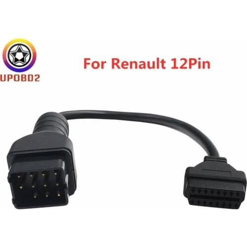 OBD2 Connector For Renault 12Pin to 16Pin Female Adapter obd 2 OBDII Extension Cable For Renault 12 Pin Connector Cable