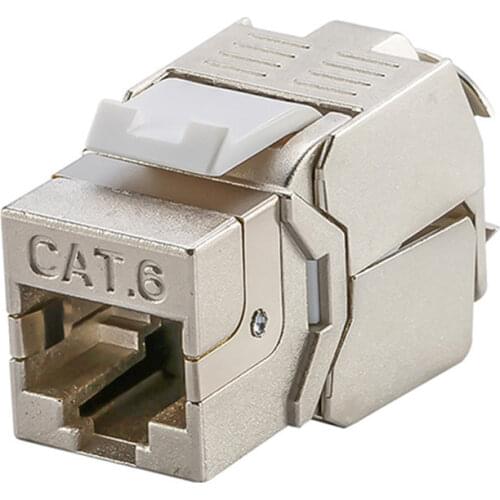 Network Cat5e Cat6 Cat6A Keystone Jack Toolless Module Ethernet Plug Full Shielded RJ45 Socket To LSA Toolfree Termination