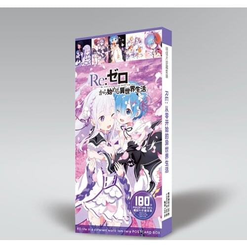 Re:Zero Starting Life in Another World Fanart Postcard Post Cards Sticker Artbook Brochure Gift Cosplay Props Book Set Collect