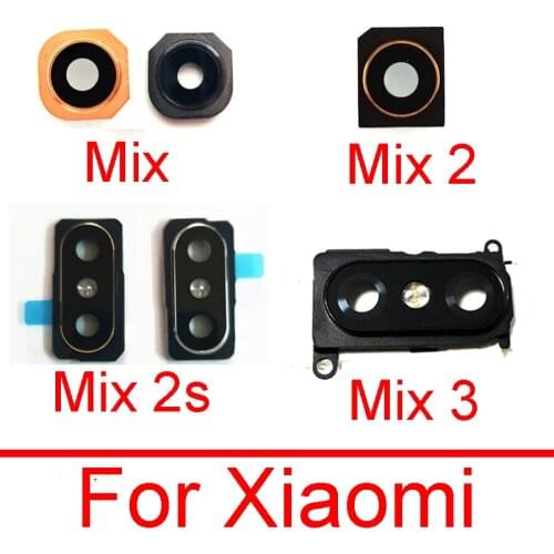 Camera Lens Glass Back Cover With Metal Frame Holder For Xiaomi Mix 2 2S 3 Main Camera Glass Lens Frame Replacement Parts