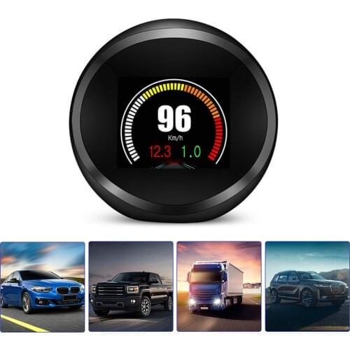 Universal Car OBD2 HUD Head-Up Display Overspeed Warning Oil Water Temp Gauge GPS Digital Speedometer Smart Diagnostic Tool