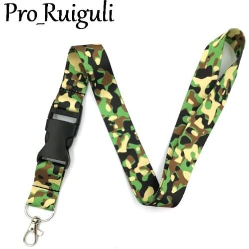 30pcs Classic camouflage pattern Neck keychain necklace Anime Cartoon Neck Strap Lanyard ID badge holder Keychain Lanyards gifts