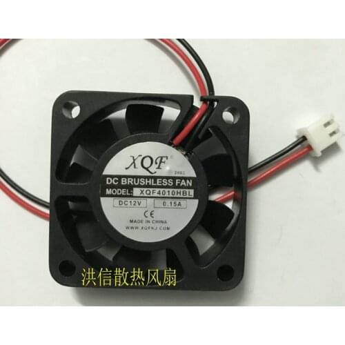 XQF XQF4010HBL DC 12V 0.15A 40x40x10mm 2-wire Server Square Fan