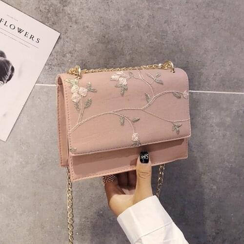 Womens bag PU Chains Flap Appliques Lady Shoulder Bags Korean purses and handbags for teenage girls