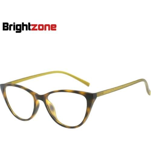 Brightzone Womens Cat-eyes Eyewear Including Prescription Glasses Lenses RX Eyeglasses TR90 Frame RX Recipe Spectacles Oculos