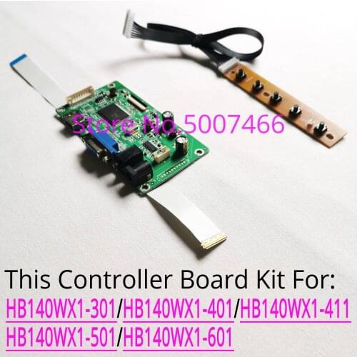 For HB140WX1-301/401/411/501/601 WLED EDP 30Pin 1366*768 notebook PC LCD screen VGA+ display controller driver board DIY kit