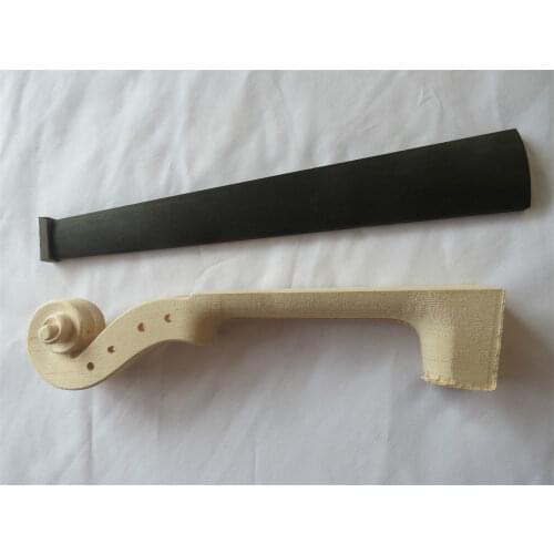 1pcs Top quality hand carved maple white viola neck 16" with ebony fingerboard