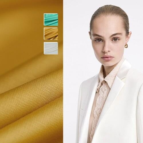 145CM Wide 280G/M Blue White Ginger Solid Color Wool Fabric for Autumn and Spring Dress Shirt Clothes Pants E1069