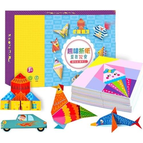 152 Pcs DIY Educational Origami Paper Cutting Book Crafts Children Handmade Toys Kindergarten Fun Puzzle Baby Kids Gifts