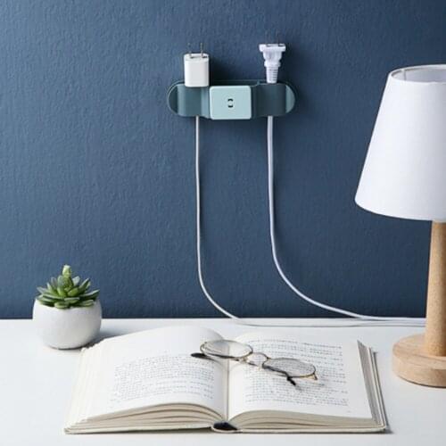 360 Degree Whirl Punch Free Plug Sticker Holder Wall Fixer Power Strip Holders Storage Sockets Wall Holders