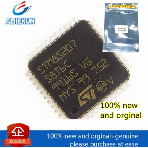 5Pcs 100% New and original STM8S207S8T6C LQFP-44 8bit 64K in stock