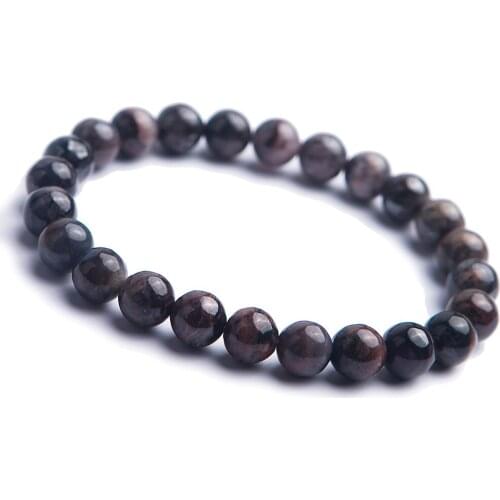 8mm Genuine Natural Sugilite Gem Stone Bracelets For Women Female Stretch Crystal Round Bead Bracelet AAAA