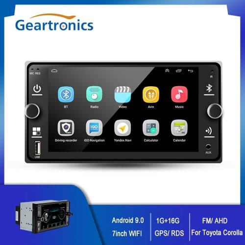 For Toyota Corolla 7inch Android9.0 Car Multimedia Video Player 1GB RAM 16GB ROM Bluetooth WiFi GPS AHD RDS FM Car Stereo Radio
