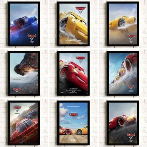 Disney Cartoon Cars Canvas Paintings Movie McQueen Poster Wall Art Prints Canvas Picture for Living Room Home Decoration Cuadros