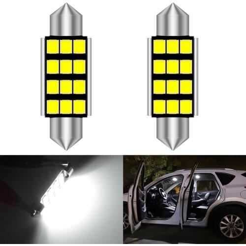 2pcs Festoon 36mm C5W LED Canbus Car Interior Bulb For Opel Astra J G Agila Zafira A B Corsa D Insignia Admiral Ascona Sintra Mo