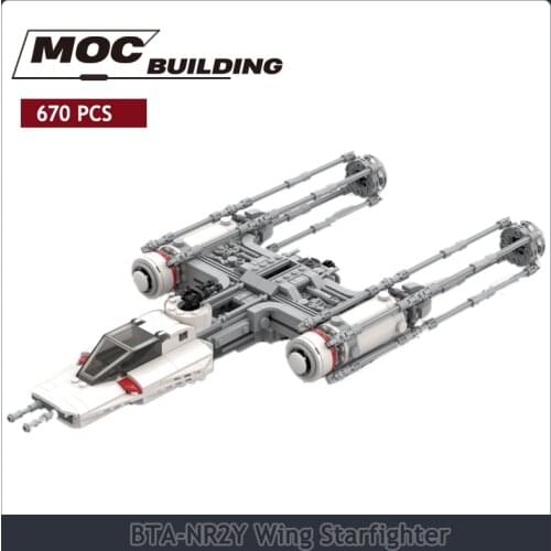 Star series Wars resistance Y wing (BTA-NR2Y wing starfighter) model building blocks, MOC brick gift childrens toy
