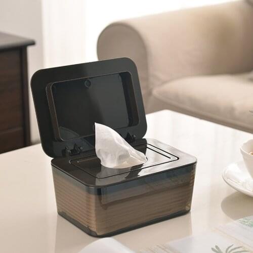 Japanese Style Tissue Storage Box Living Room Luxury Multifunction Tissue Box With Lid Vintage Box Cute Rangement Household Eg50