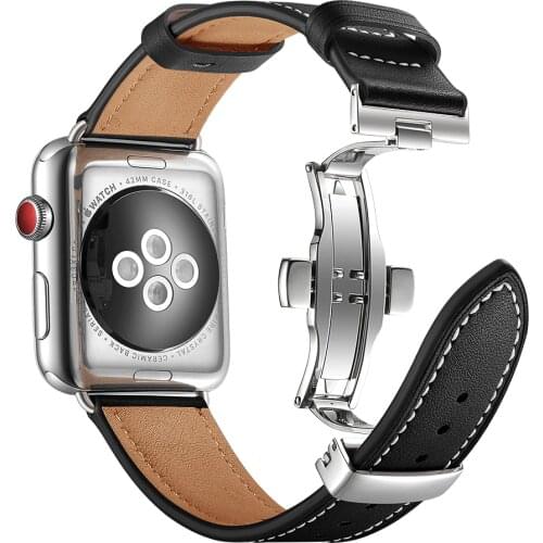 Leather strap For Apple watch 4 band 44mm 40mm iwatch 4 watch series 4 3 42mm 38mm bracelet Watchbands Wrist Belt