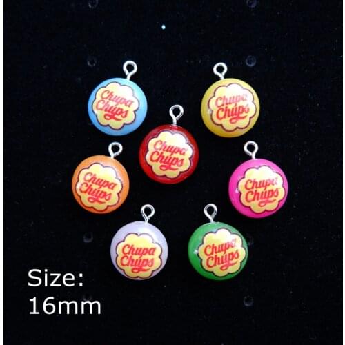 Lollipop Candy Charms Pendants Flat back Resin Cabochon for DIY necklace earring keyring Jewelry Making Accessories