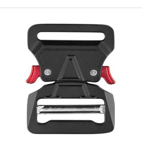 Mens 50mm Tactical Belt Buckle Army Combat Training Strap Alloy Wear-resistant Buckle Travel Sports Bags Webbing Detach Buckles